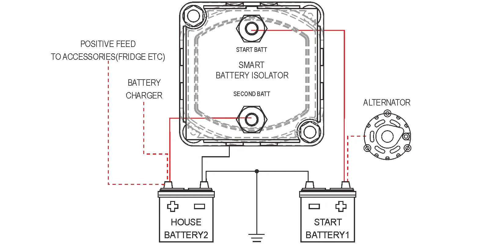 Smart battery isolator 12v 140a схема подключения