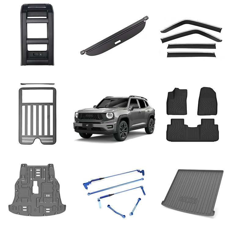 Maremlyn EV Car Exterior Accessories for Haval H7 Engine Plate Roof Rack Body Side Ladder Strut Tower Brace Window Visor