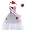 Robe + couronne + ruban + corsage