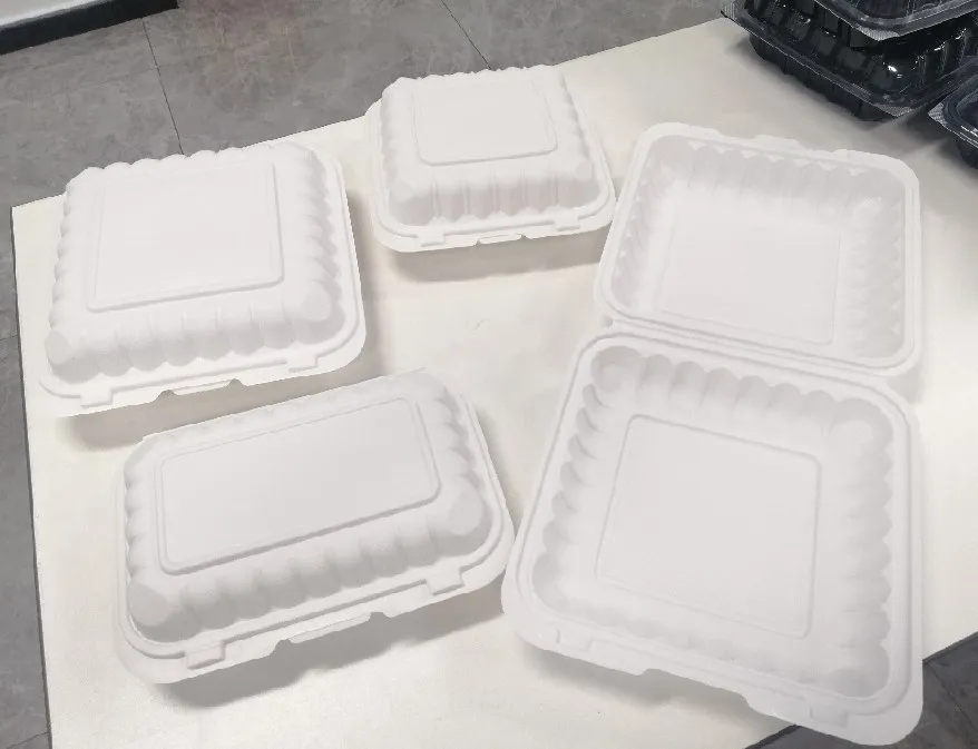 Deli Take Out Clamshell Hinged To Go Boxes Containers Mfpp Mineral Pp