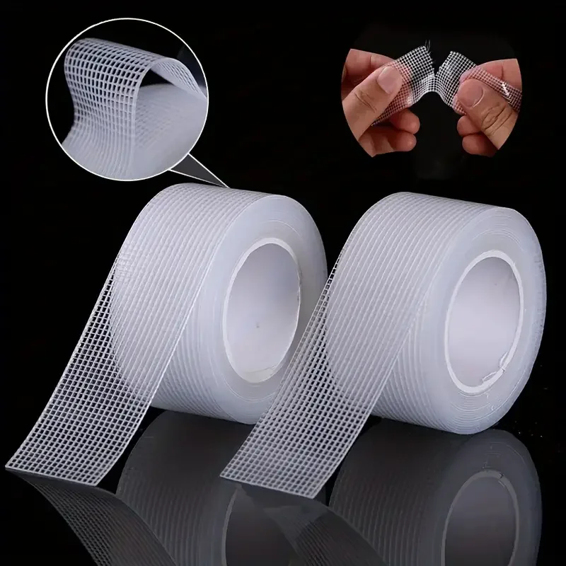 Double-sided Tape Reusable Transparent Grip Tape 2meter Custom Thin 50mm  3cm Squares Bubble Kit I Piece Mesh Nano Tape