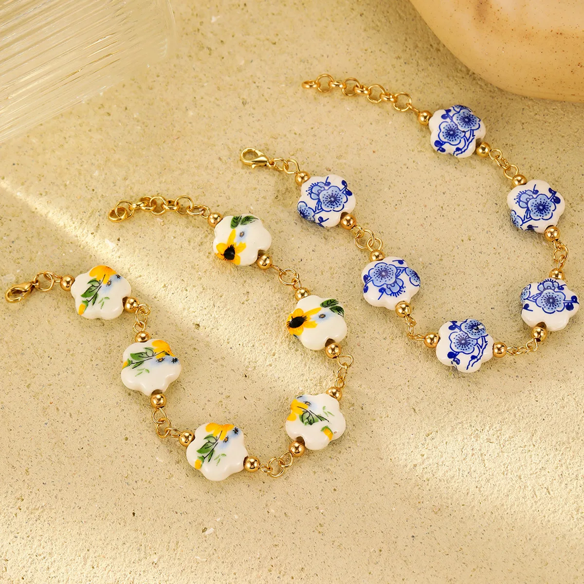 ❤jasmineさま❤2025年Bracelet❤ 2025 New Elegant Women's Jewelry Blue and White Porcelain