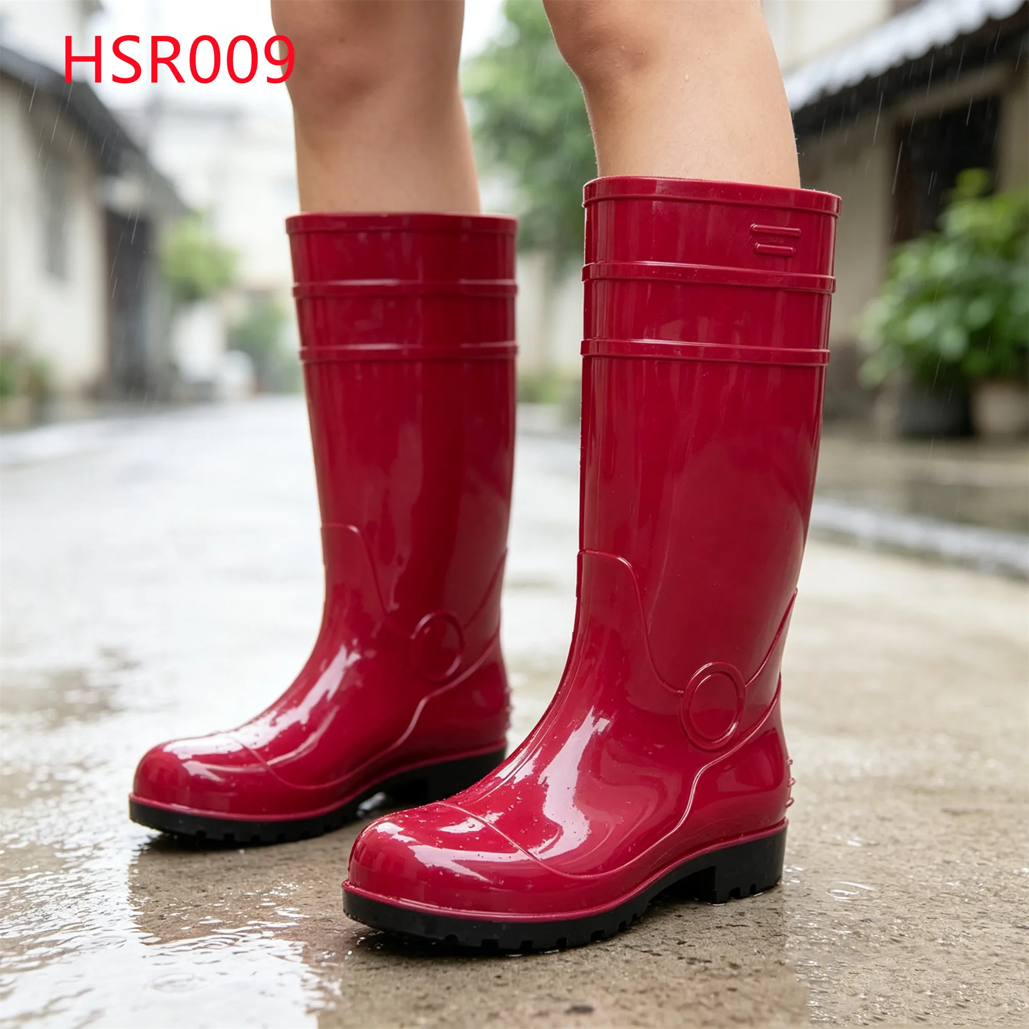 LXG,Garden Irrigation Instant Wash Exterior Above the Ankle Rain Boots Backyard Chore pink Red Fashion CE Mud Boots HSR009