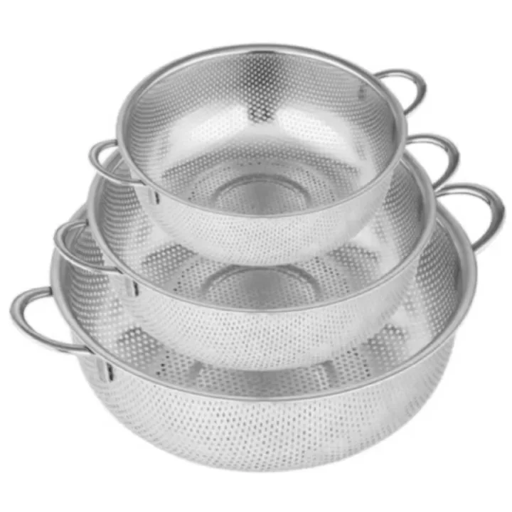 Wholesale Stainless Steel Kitchen Fruit Vegetables Washing Drain Basket