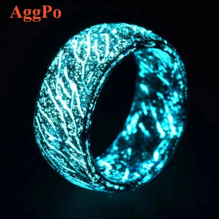 Nanafast Glow Ring Resin Luminous Ring Toy Gift for Kids Men Women Size 7-11 