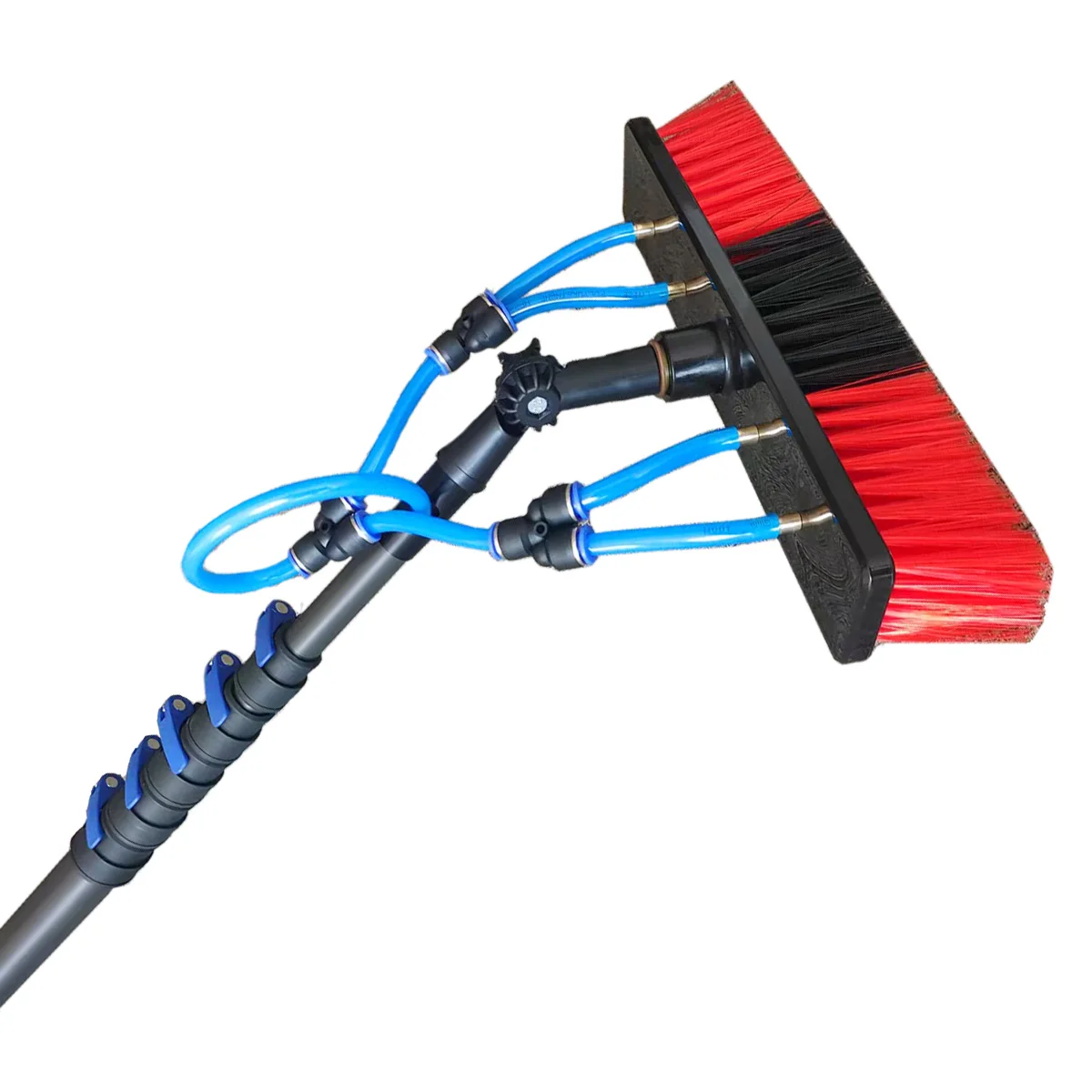Water Fed Window Cleaner Solar Panel Cleaning Brush Carbon Fiber Tube Metal Building Facade Telescopic Cleaning Tool