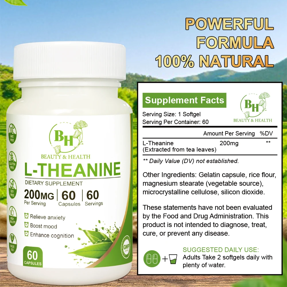 Natural Ingredient Relieve Mood Help Sleep L-Theanine Tablets Oem Odm Natural Anti Fatigue Theanine Pills