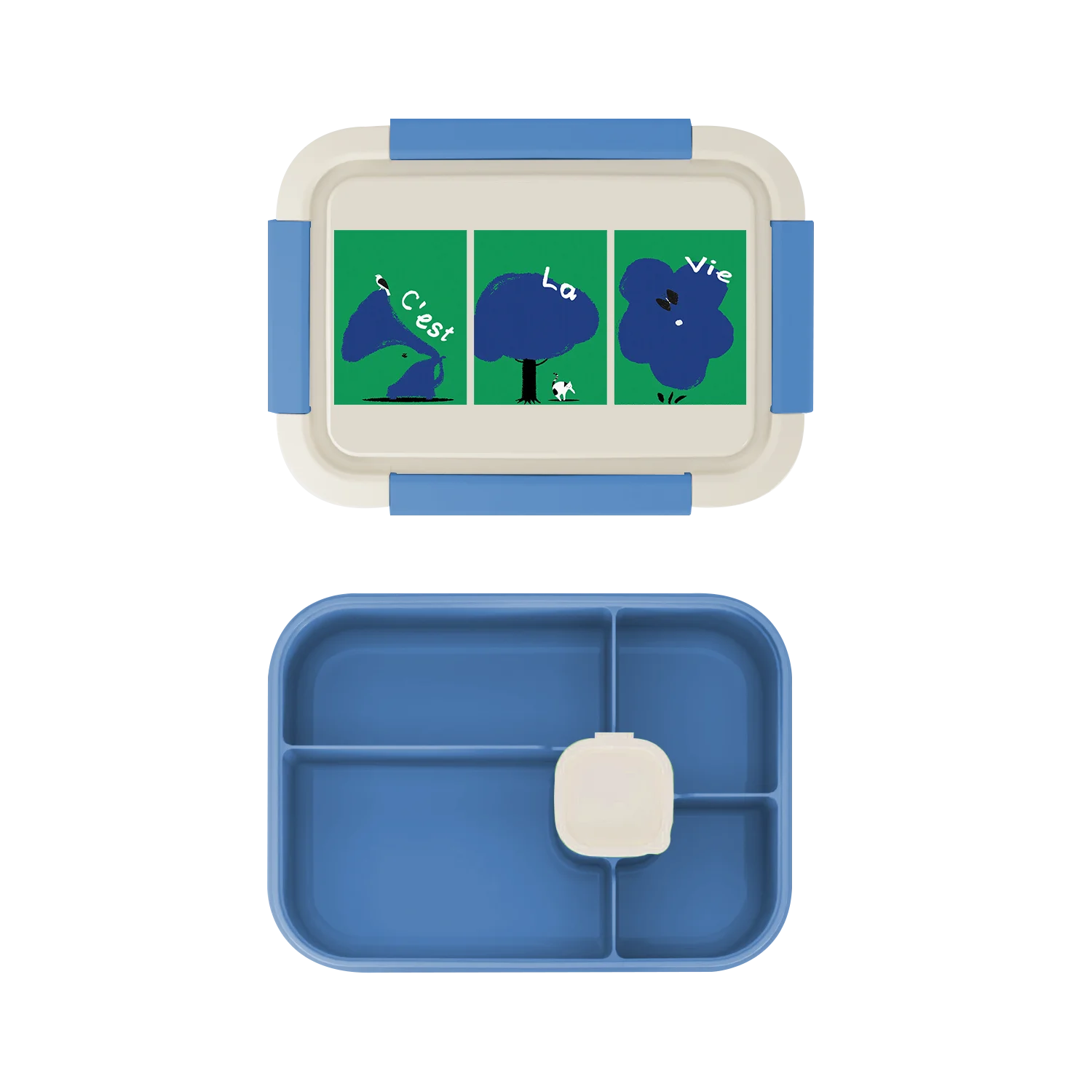 Bpa Free 5 Compartment Plastic Lunch Box Bento Box For Children With