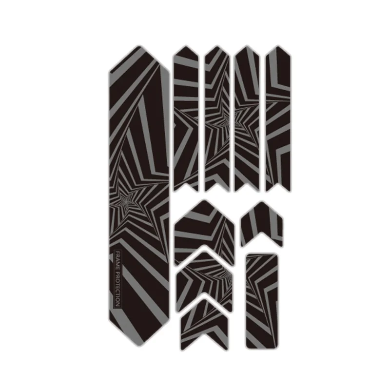 3-tlg. Fahrrad Schutzfolie Set - Carbon Optik Gegen Kratzer