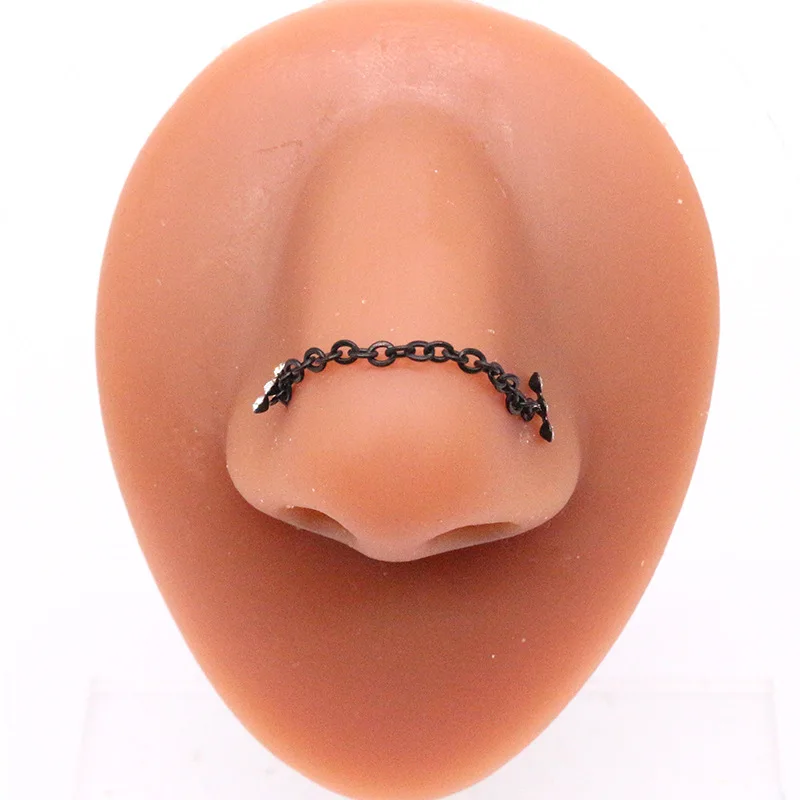 Piercing Naso 10 Pezzi Acciaio Chirurgico - Stud Con Zirconi E Forma A L - Foto 12