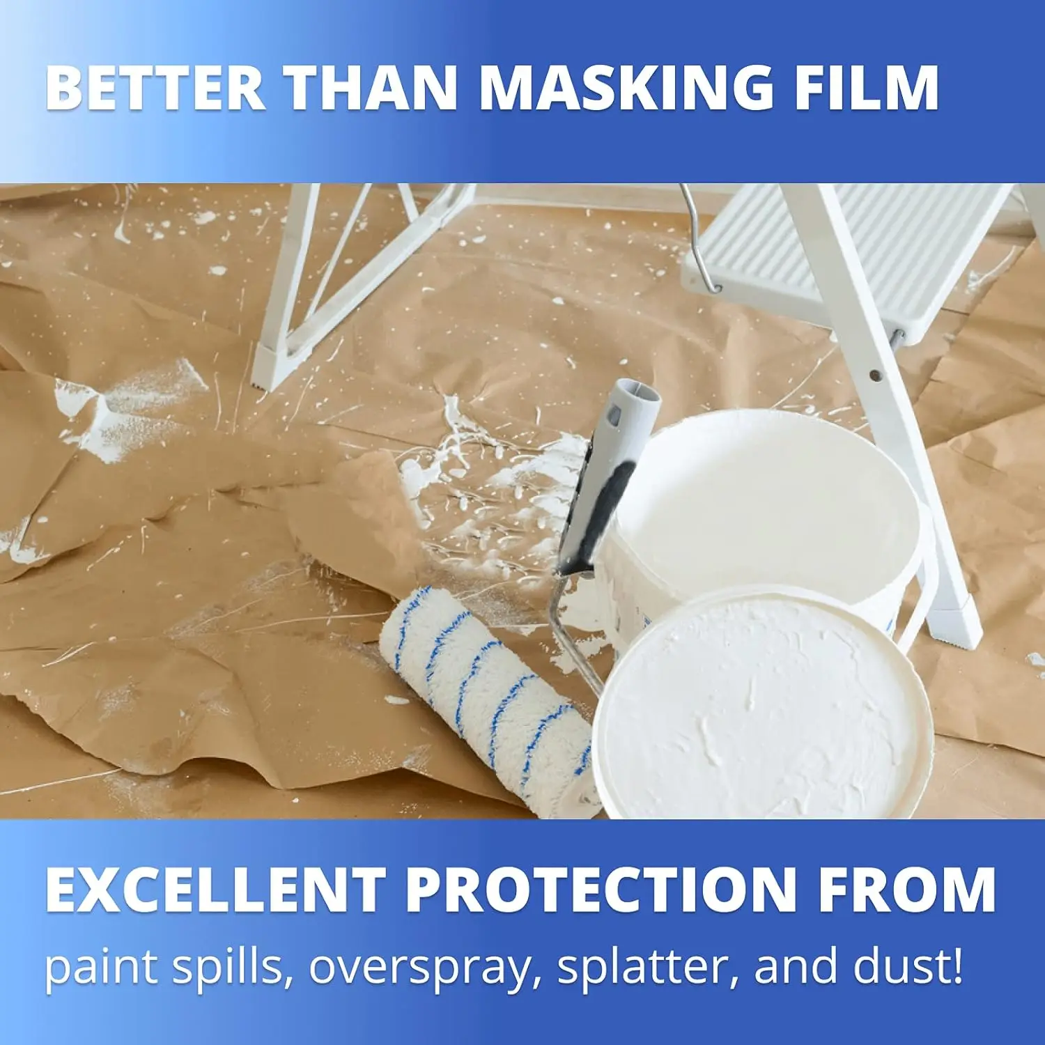 Thick Floor Covering Paper Rolls With Brown Kraft Paper Recycled Kraft ...