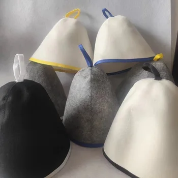 Hot Selling Wool Felt Color Sauna Hat Protect Hair Regulate Temperature Russian Popular Wool Felt Sauna Hat