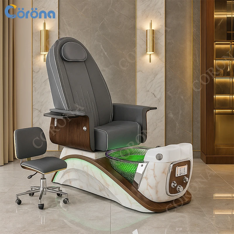 Custom Multiple Color Options Electric Reclining Pedicure Chair with for Salon and Spa
