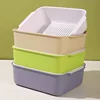 Amarillo - Escurridor/Lavabo para verduras [Tamaño grande 6200]