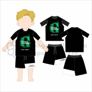 OEM Apparel Manufacturer Customize Your Own Brands Baby T-shirt Set Color Block Toddler Boys Summer Shorts Set