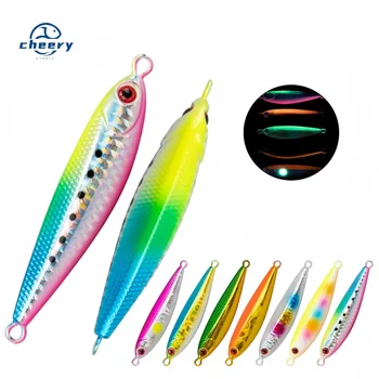 Cheery New Fishing Lures Metal Jigs 60g 80g 100g Slow Pitch Jigging Lure With Glow Zebra Lead Fish Metal Slow Jig – Metal Jig – view 2