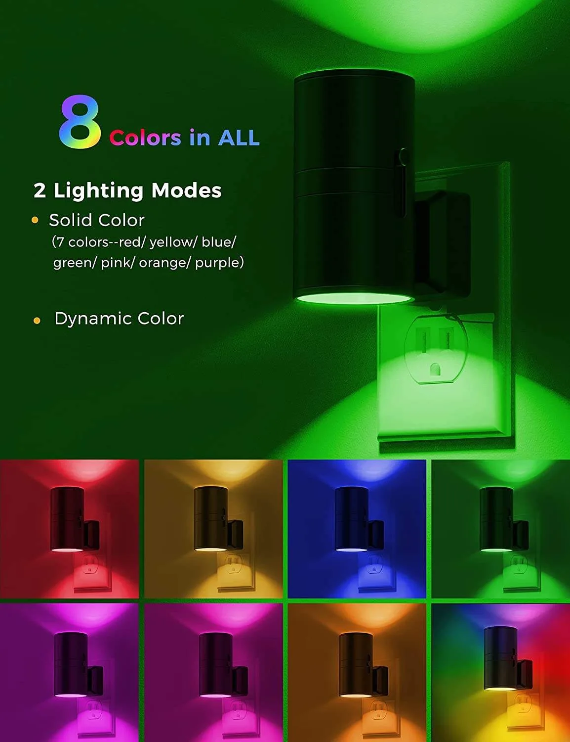 product 2024 new design led rgb adjustable wall light with plug for night-39