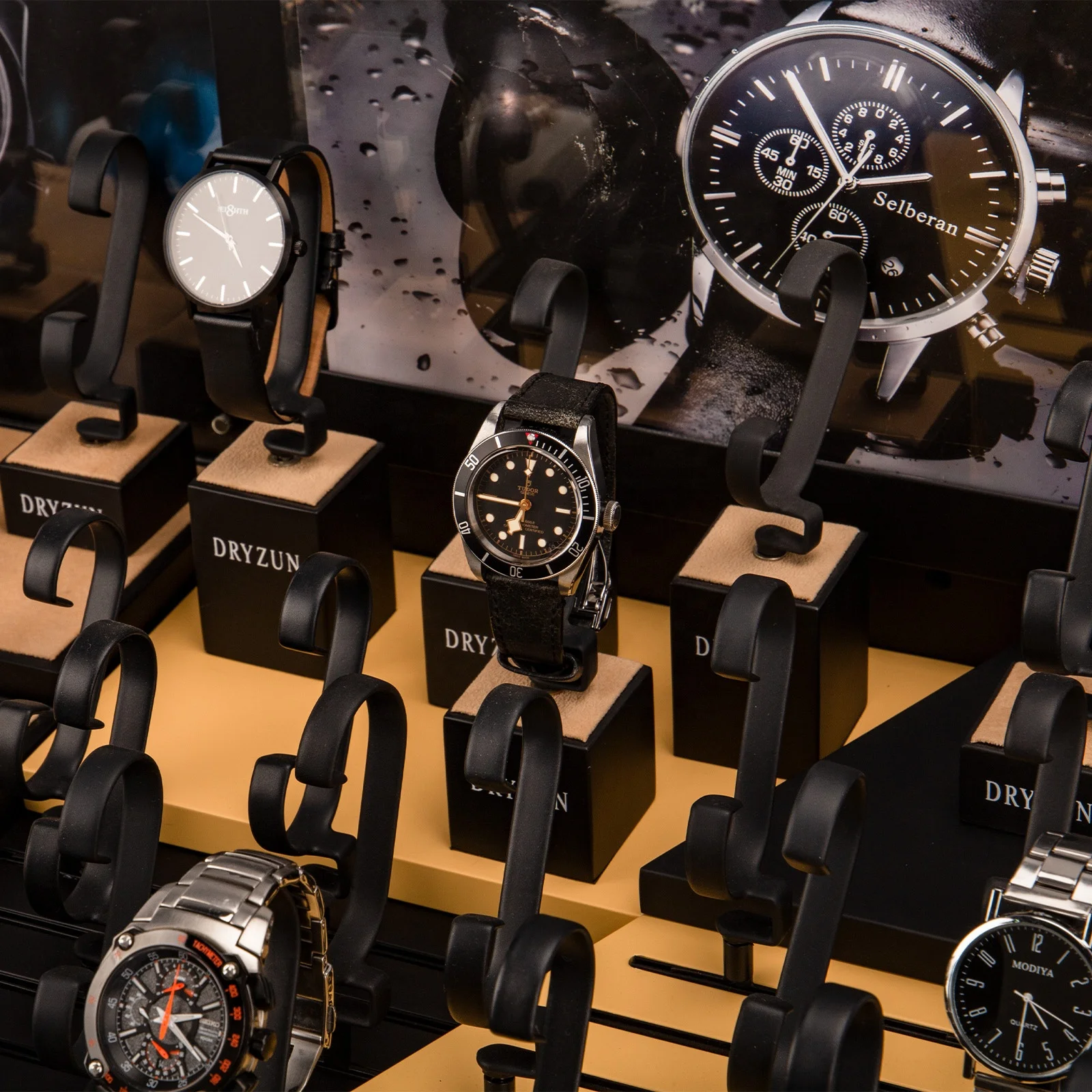 Custom Watch Display Stands Elegant Window Solutions