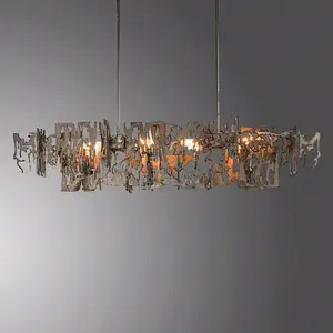 Modern Minimalist Metal Art Chandelier for Hotel Showroom & Restaurant Lighting Pendant Lights
