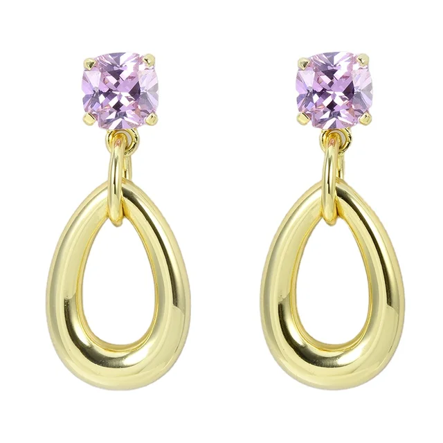 Carline OEM Fine Jewelry Earrings 925 Sterling Silver Earrings 18k Gold Plated Luxury Zircon Earrings Jewelry for Women