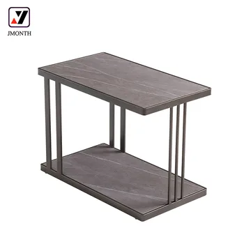 Modern Furniture Side Tables Stainless Steel Coffee Table With Marble Top Living Room Sofa End Table