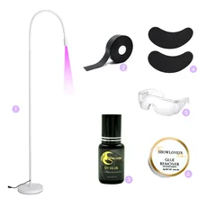 Custom Logo Black White UV Lash Light Eyelash Extension Glue UV Led Eyelash Lamp For Lash Extensions And Glue