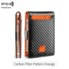 Patrón de fibra de carbono naranja
