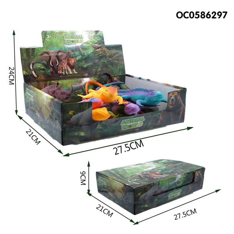 Kids Interesting Simulation Different Colorful Small Rubber Lizards Toys