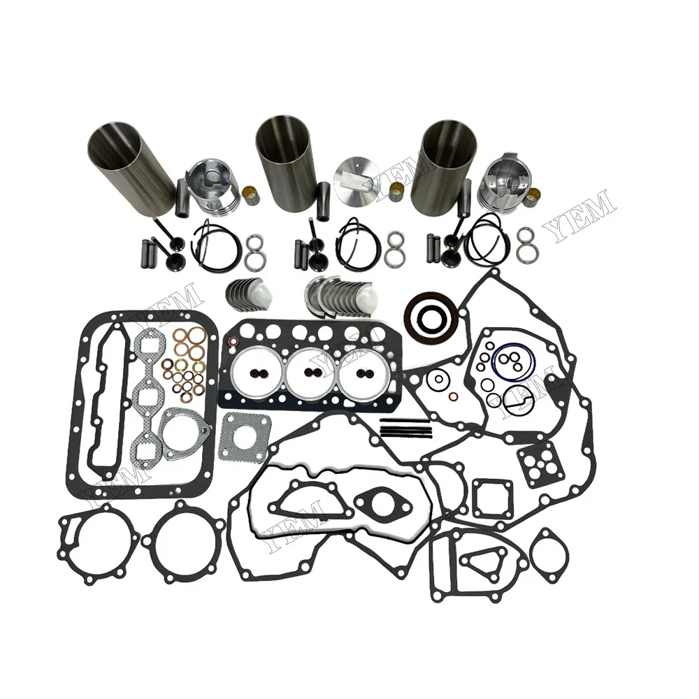 Overhaul Kit With Valves Engine Bearings Cylinder Liner Piston Rings Full Gasket Kit Fit for Mitsubishi S3L Engine