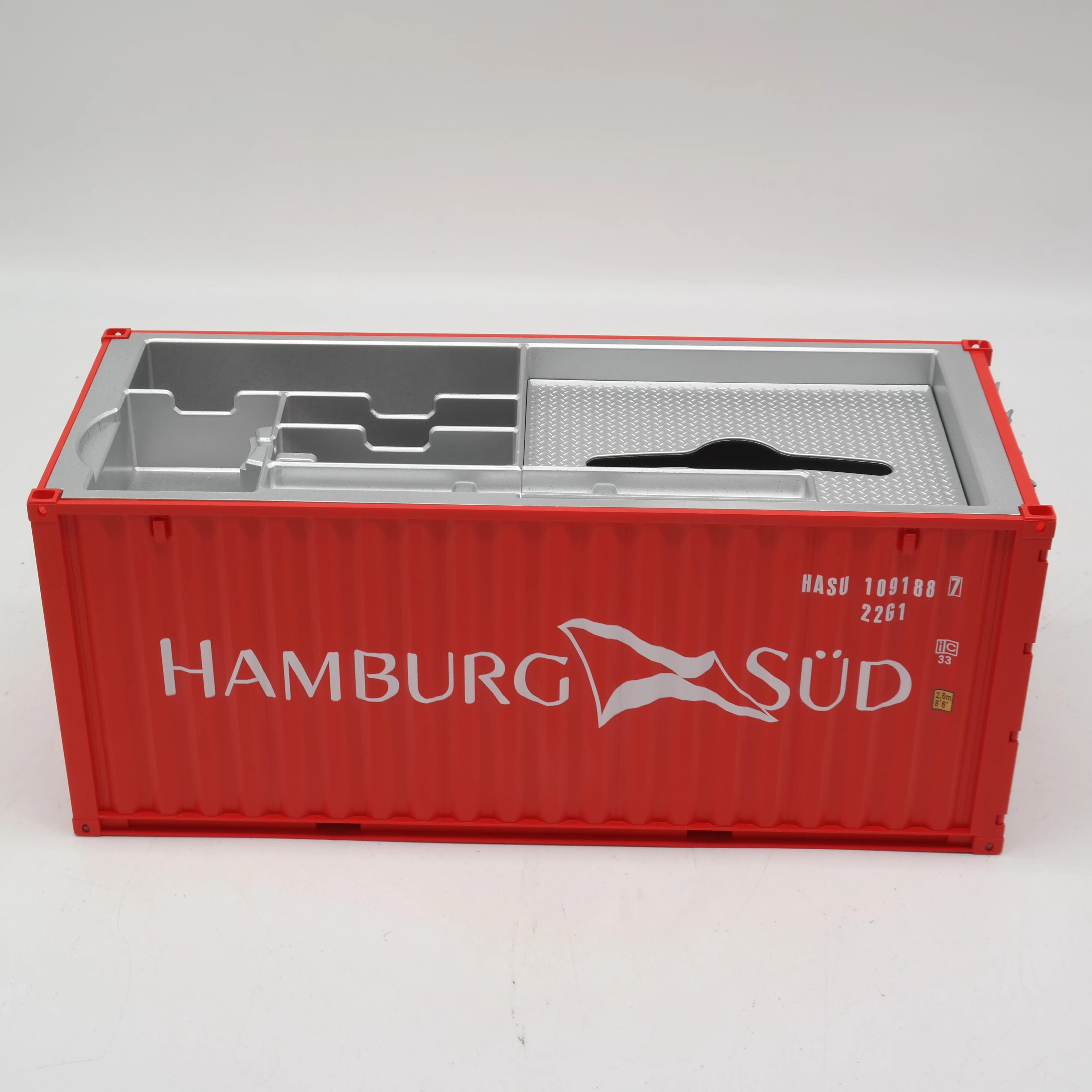 【A】1:20 Scale 20GP Shipping Container Logistics Freight Forwarder Gift HAMBURG SUD Customized Plastic Storage Box Container Model