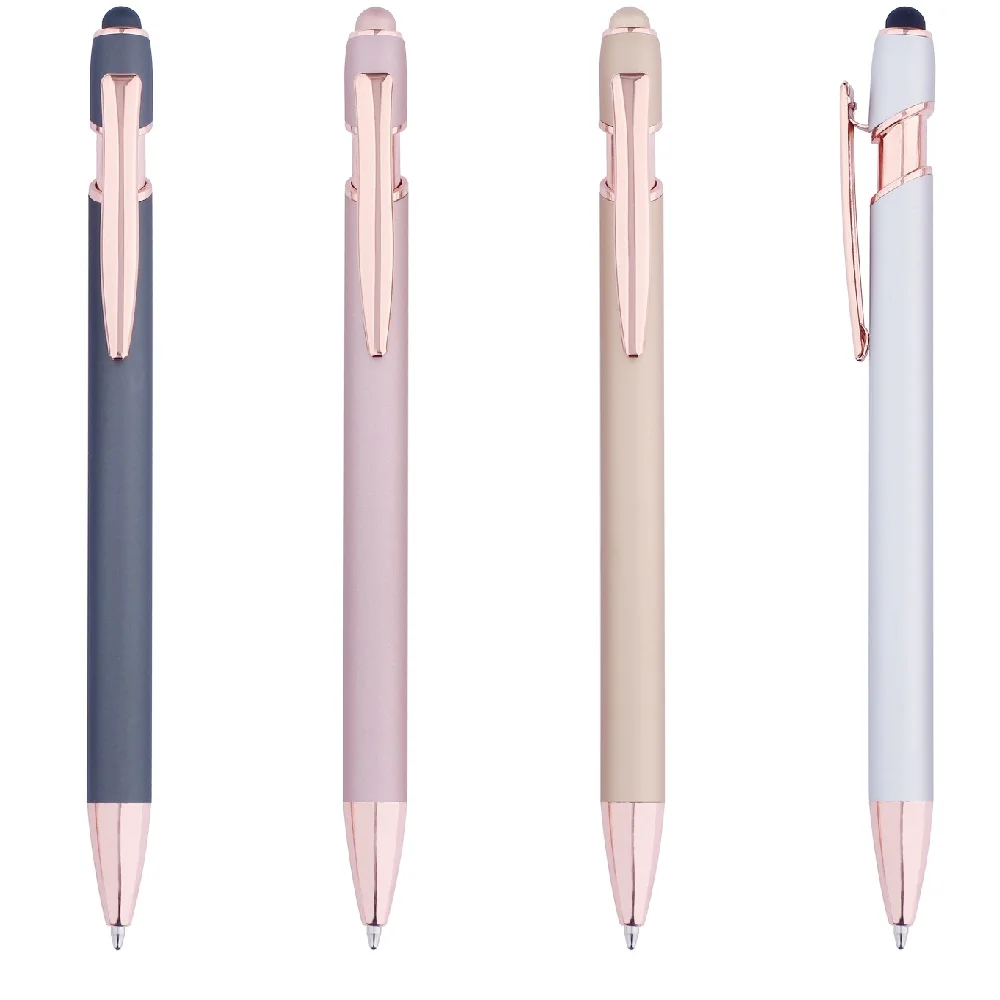 Стилус для сенсорного экрана шариковая ручка металлическая алюминиевая с отделкой под розовое золото стилус подходит к корпусу