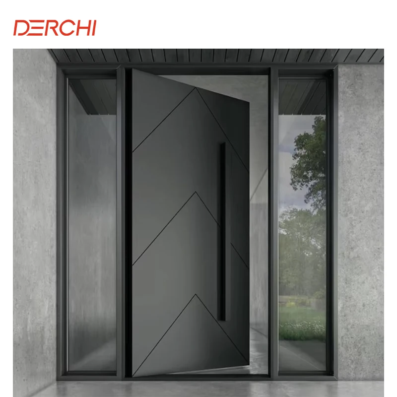 Residential Project Europe Aluminum Security Doors for Houses Exterior Front Villa Entry Doors