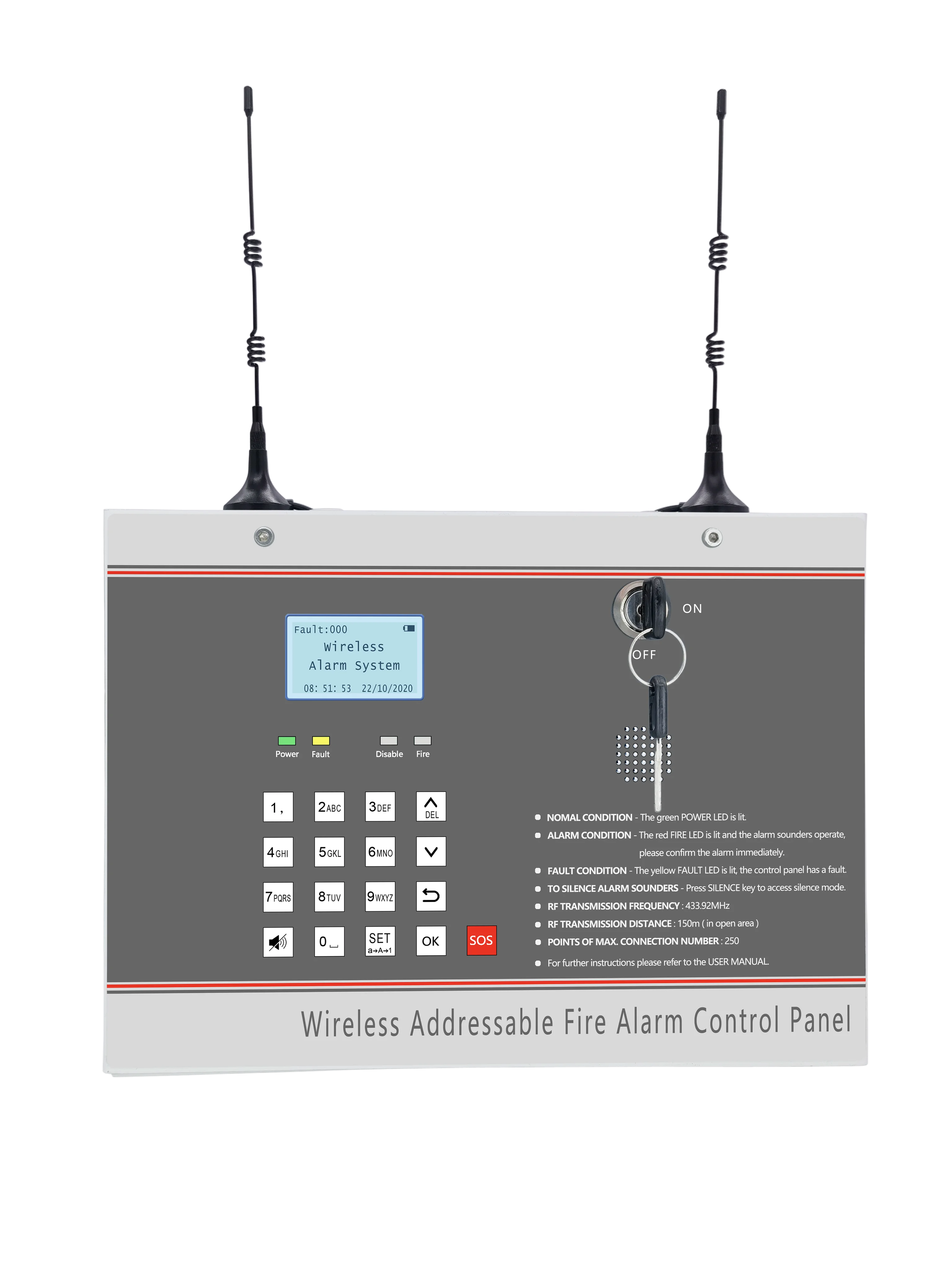 fire-detection-wireless-zone-fire-alarm-control-panel-ce-certificate