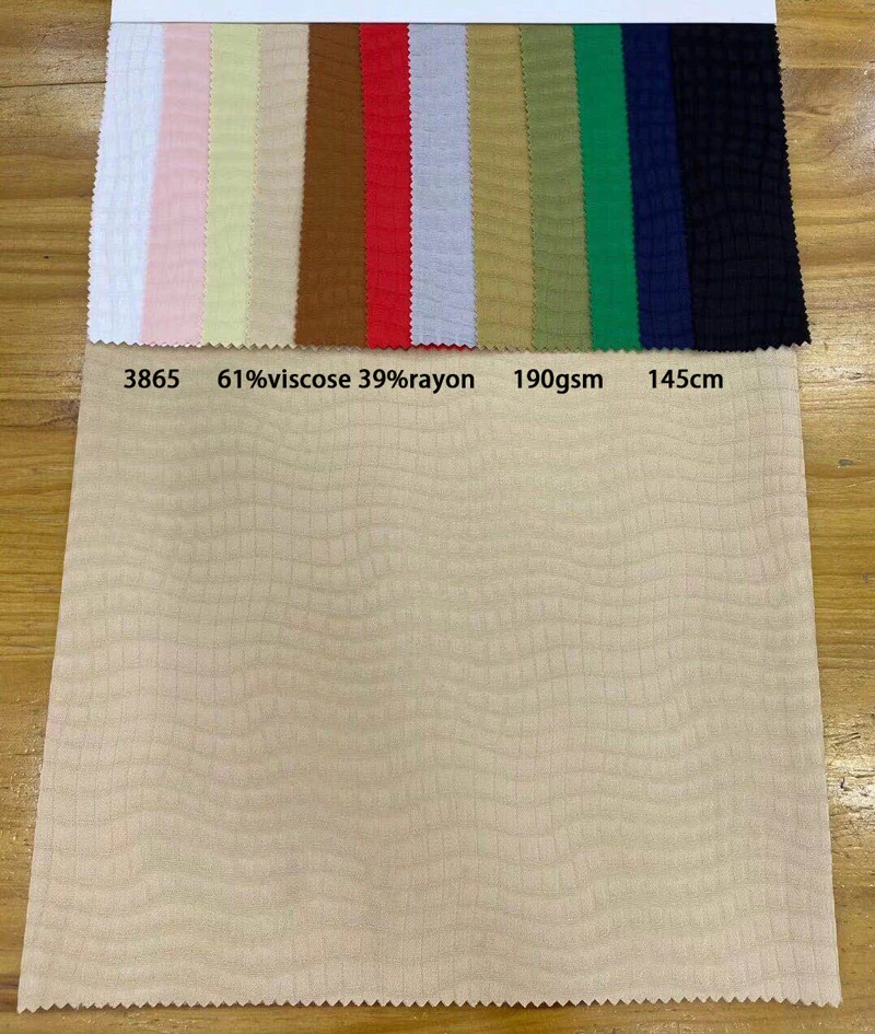 Woven Stripe Leopard Plain Dot Tie Dye Satin Electronic Viscose Rayon Jacquard Brocade Fabric Manufacturer for Scarf Dress