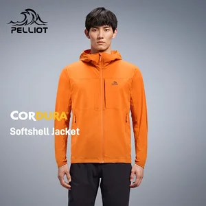 Pelliot Outdoor Soft Shell Jacket Men's 2026 New Cordura Fabric Durable Windproof Water Repellent Hiking & Mountaineering Coats