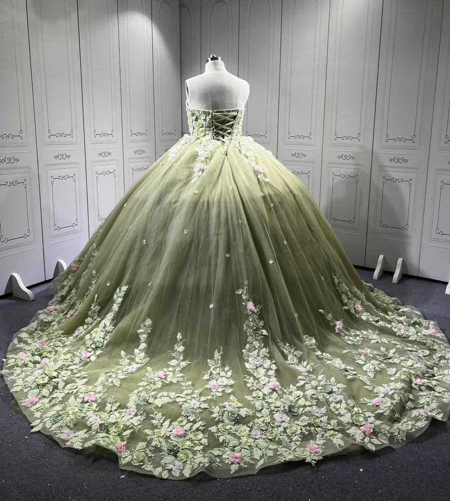 Mumuleo Sage Green Quinceanera Dresses Vestidos De 15 De Xv Aos Quince 2025  Quinceaera Ball Gowns Vestidos Para 16 Aos
