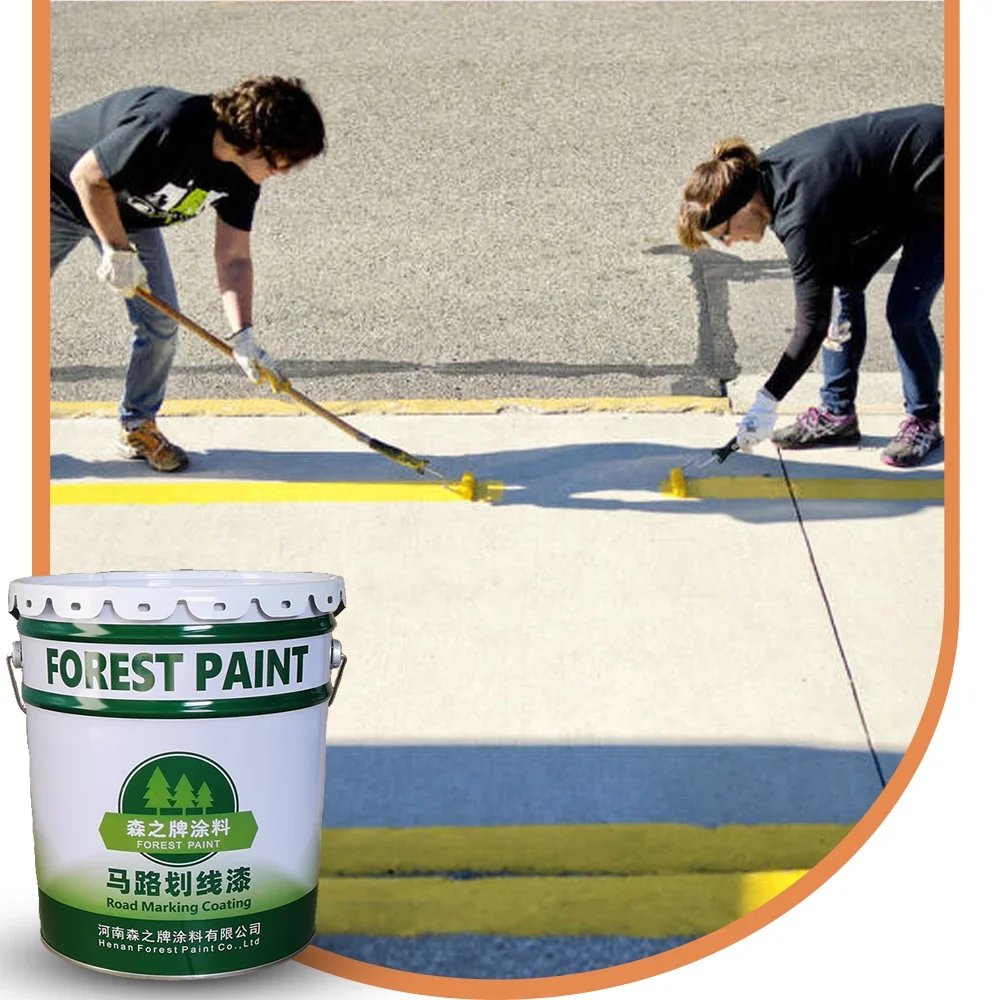 Factory Price Yellow and White Color Cold Plastic Highway Traffic Road Sigh  Paints Line Marking Paint