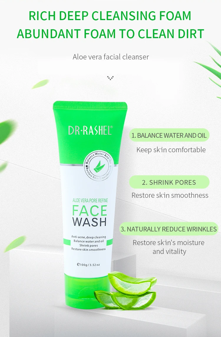New Coming DR RASHEL Aloe Vera Pore Refine Face Wash 100g