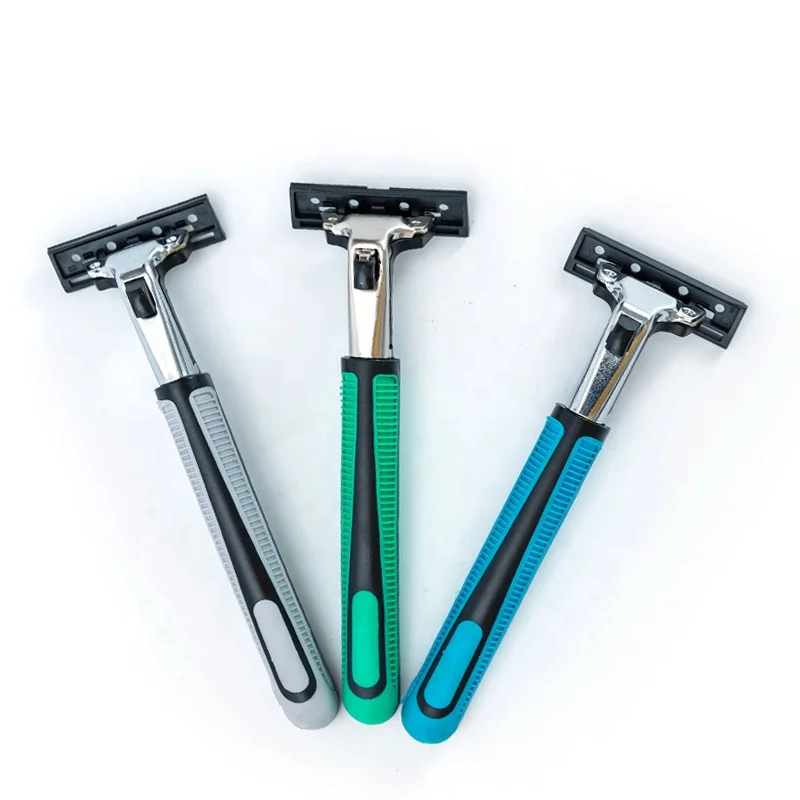 2 Blade Razor High Quality Changeable Razor Head Black Face Razors for Men Hot Sale  Shaving OEM
