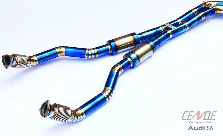 Hot Racing car Catback muffler tips Exhaust System  a4 B9 For Audi a4 b8