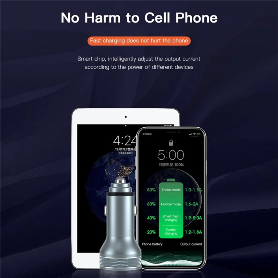 36W USB PD+QC Car Charger Fast Charging for Smartphones