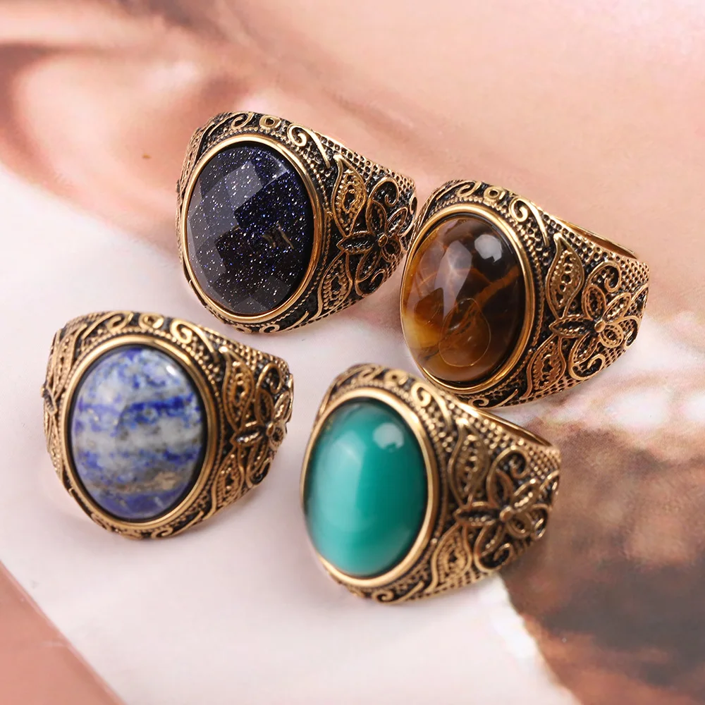 Men's Artificial Stone Cat's Eye Diamond Ring for Engagement