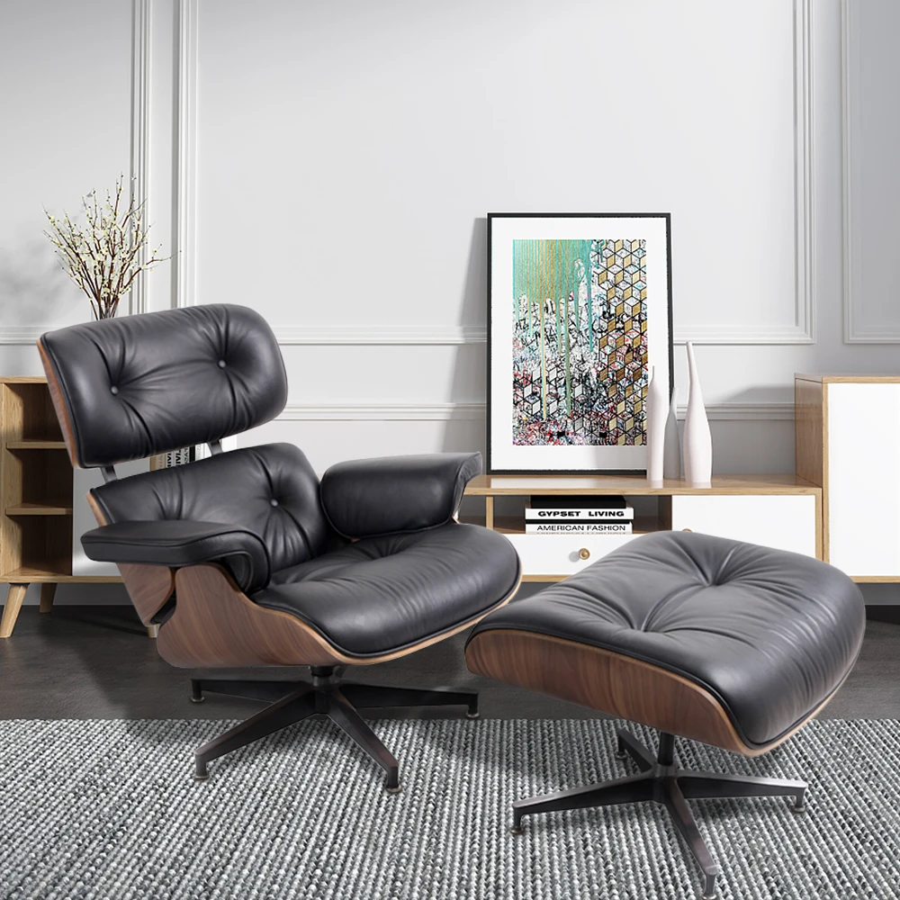 Mid Century Modern Classic Leisure Recliner Lounge Chair With Ottoman For Indoor Household And Office Buy Lounge Chair