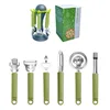 Ensemble d'ustensiles de cuisine verts