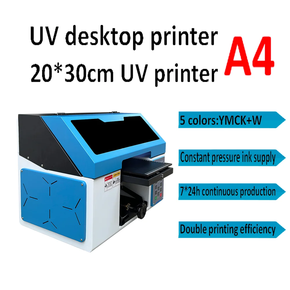 2024 New Digital Desktop Single Head Tx800 Uv Printer 20x30cm A4 Uv Flatbed Printer Phone Cases Sticker Acrylic Glass details