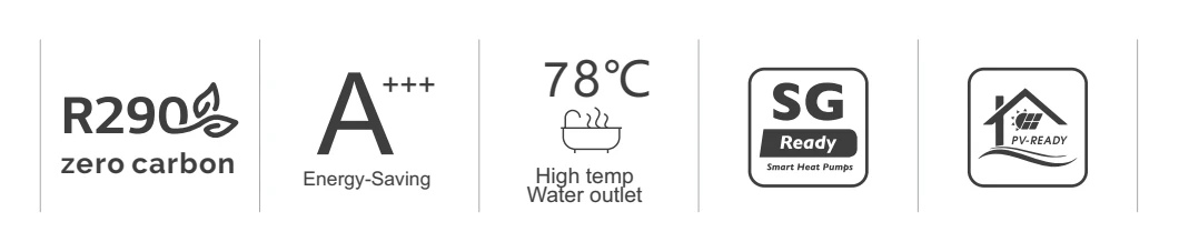 Air Source Heat Pump, R290, 78C - detail 4