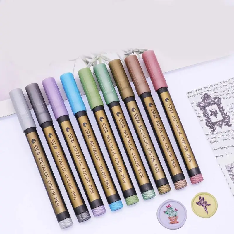 Металлическая ручка огненная краска красящая хайлайтер восковой маркер «сделай сам» конверт приглашение печать декоративная подпись