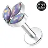 Three purple opals