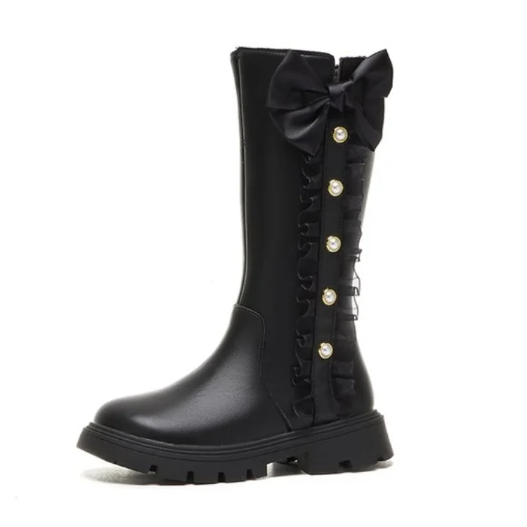 Diseño personalizado Niños Botas Niña Botas largas con cremallera