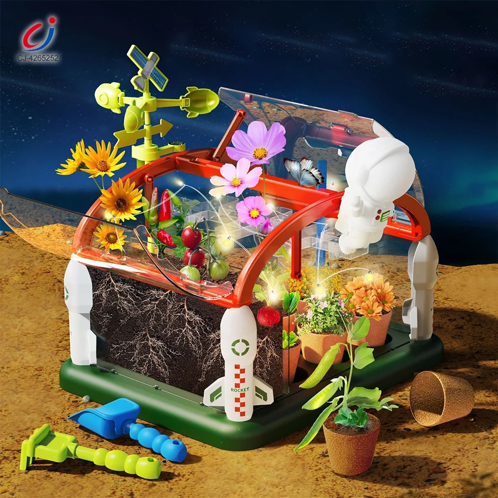 Chengji Kids Planting Kit Play Set Educational Stem Diy Plant Growing Sunshine Room Science Experiment Greenhouse Toys